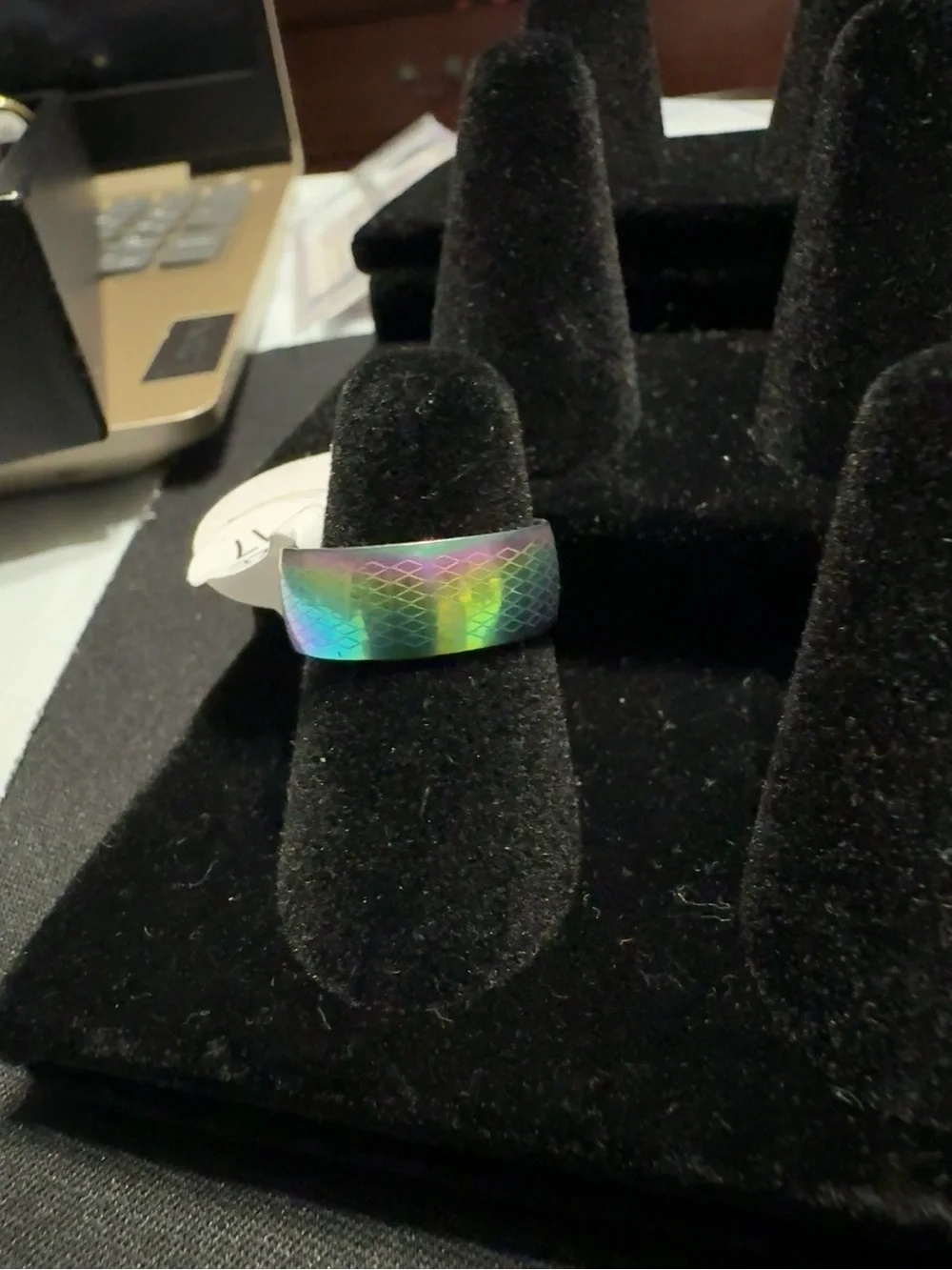 Iridescent Rainbow Stainless steel Ring - Multicolor